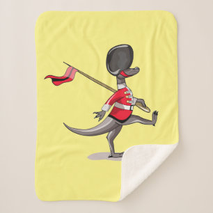 Raptor Dressed As A British Guard. Sherpa Blanket
