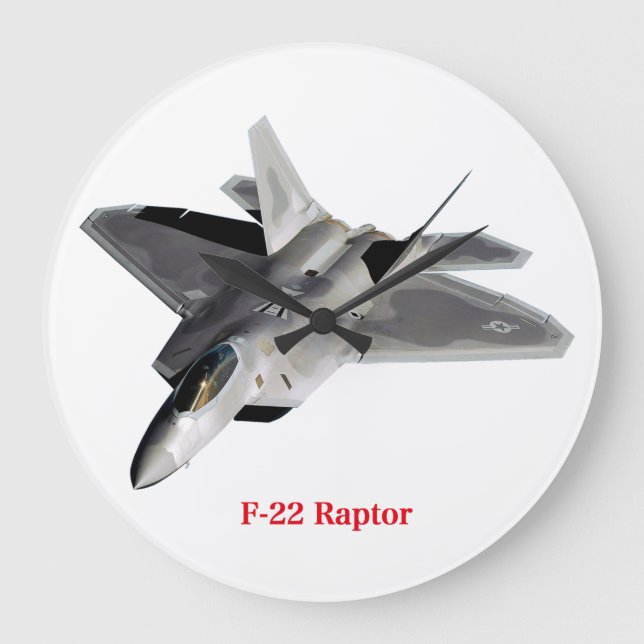 Raptor F-22 Large Clock (Front)