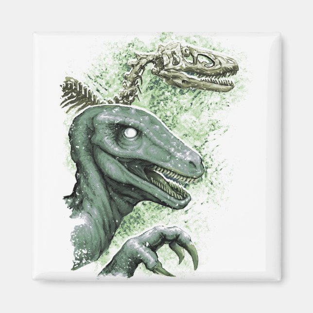 Raptor in Green Magnet (Front)