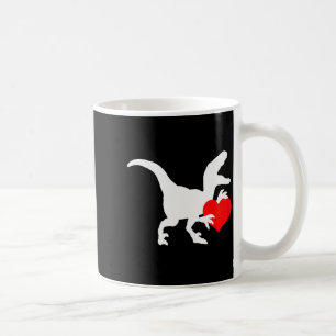 Raptor Love Valentines Day Gift Dino Raptor Heart  Coffee Mug
