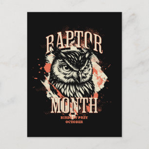 Raptor Month, Owl Postcard