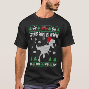Raptor Santa Hat Velociraptor Dinosaur Ugly Chris T-Shirt