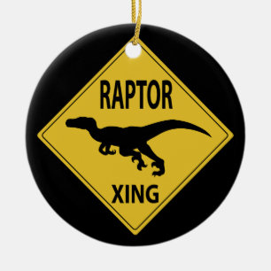 Raptor Xing Ceramic Ornament