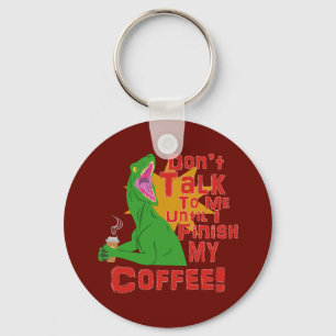 Raptors and Coffee Keychain