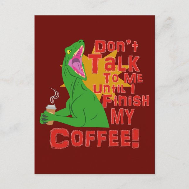 Raptors and Coffee Postcard (Front)