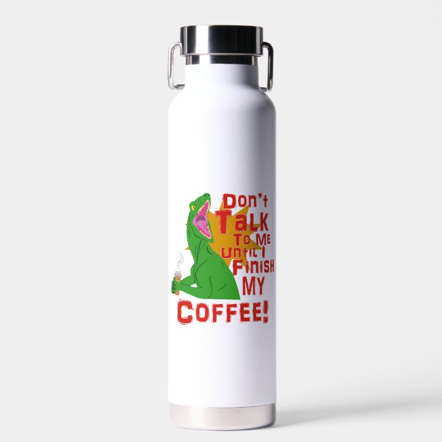Raptors and Coffee Water Bottle (Front)