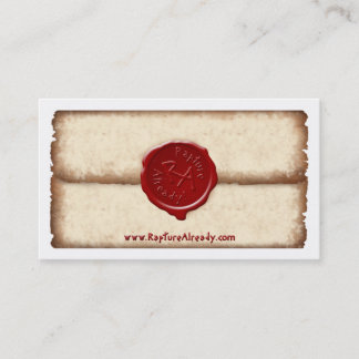 Rapture Already! Sealed Parchment Personal Card