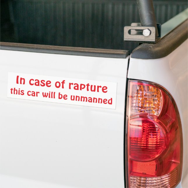 Rapture Bumper Sticker (On Truck)