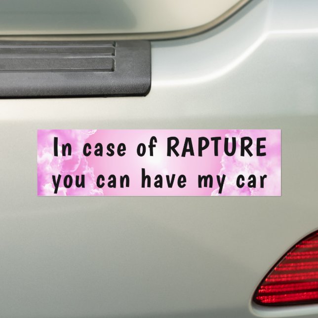 Rapture Bumper Sticker (On Car)