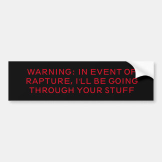 Rapture Bumper Sticker