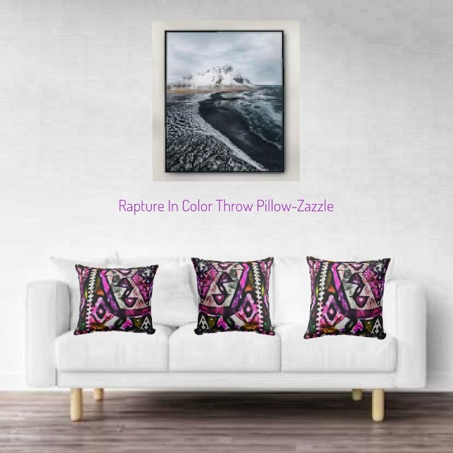 Rapture In Colour Throw Pillow (Creator Uploaded)