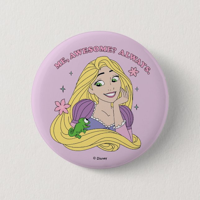 Rapunzel Always Awesome 2 Inch Round Button (Front)