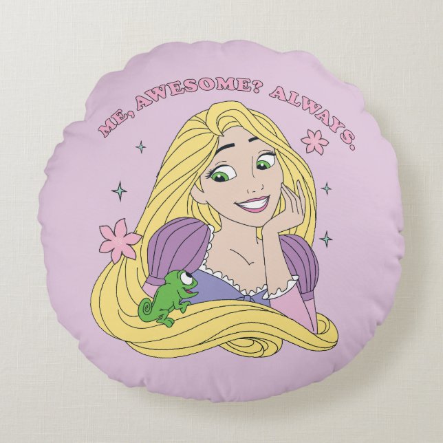 Rapunzel Always Awesome Round Pillow (Front)