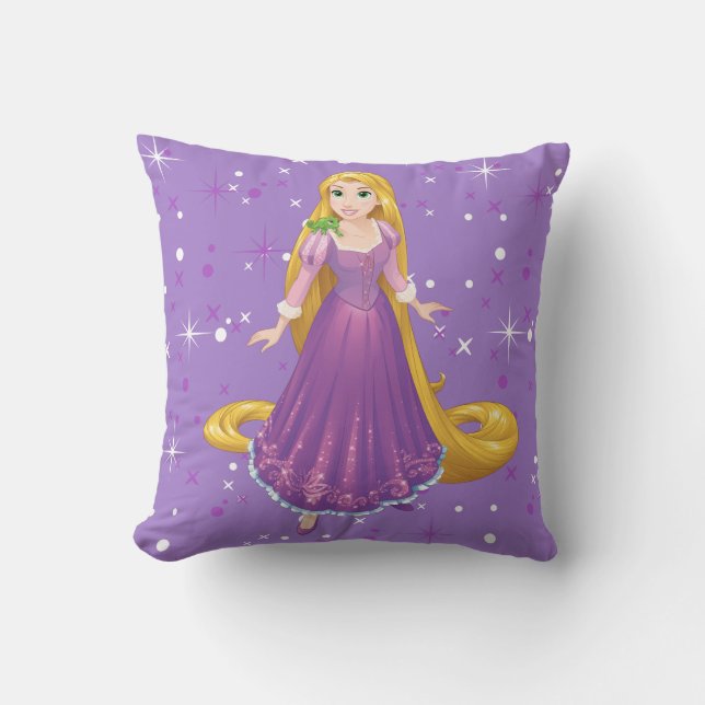Rapunzel And Pascal Throw Pillow (Front)