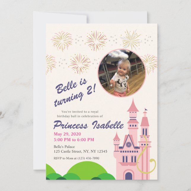 Rapunzel Birthday Party Invitation (Front)
