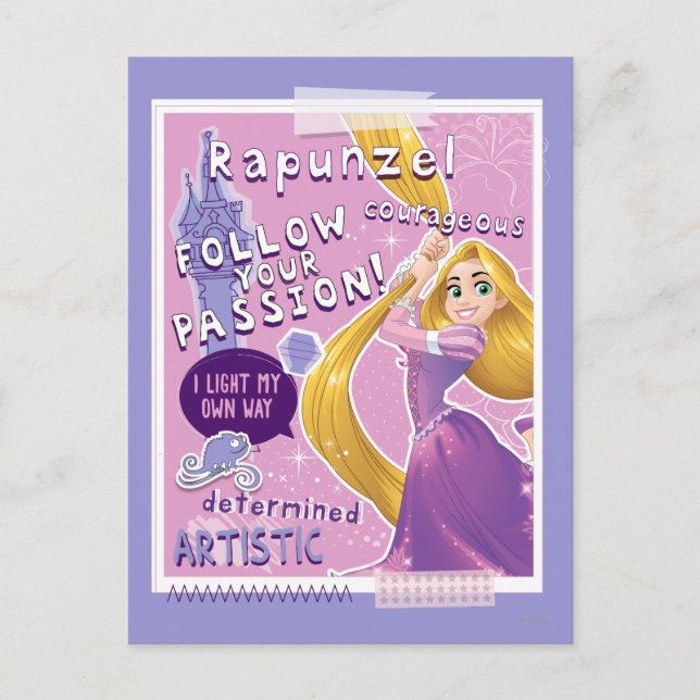 Rapunzel - Follow Your Passion Postcard (Front)