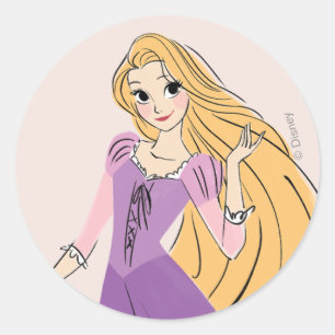 Rapunzel in Motion Classic Round Sticker