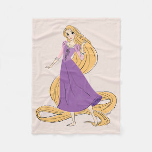 Rapunzel in Motion Fleece Blanket