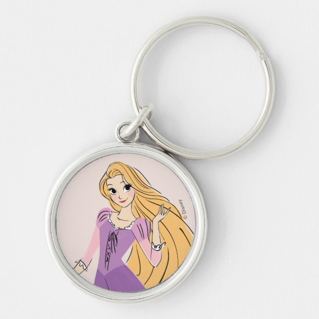 Rapunzel in Motion Keychain (Front)
