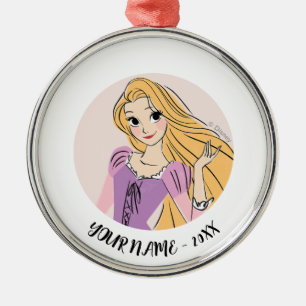Rapunzel in Motion Metal Ornament