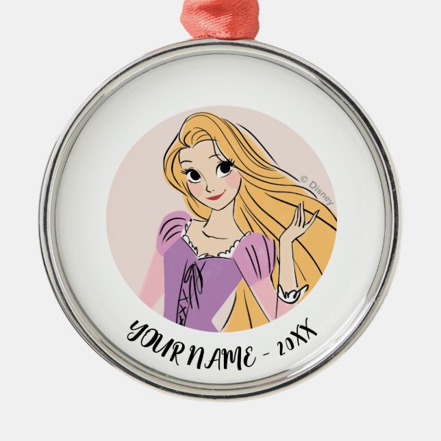 Rapunzel in Motion Metal Ornament (Front)