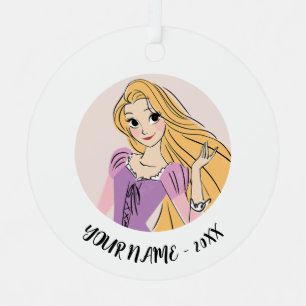 Rapunzel in Motion Metal Ornament