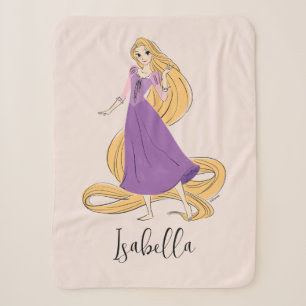 Rapunzel in Motion Sherpa Blanket