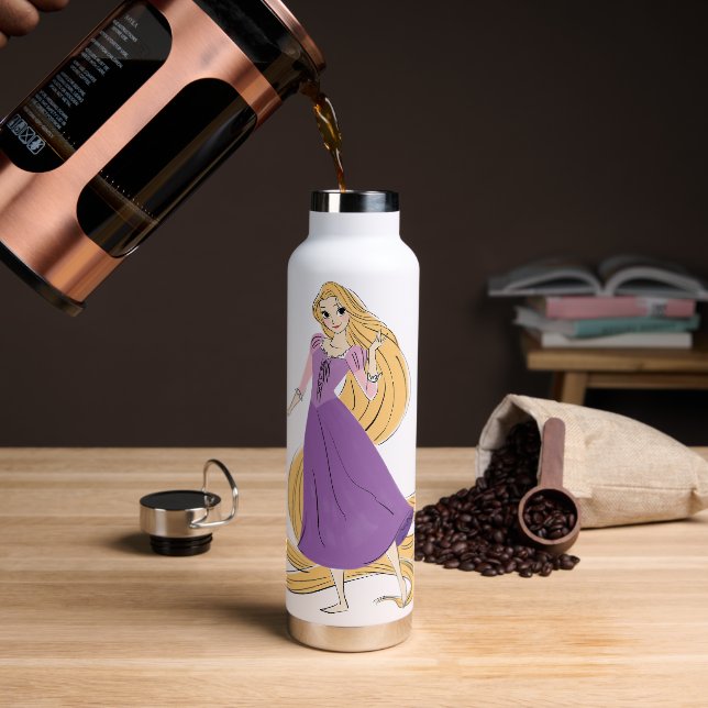 Rapunzel in Motion Water Bottle (Coffee)
