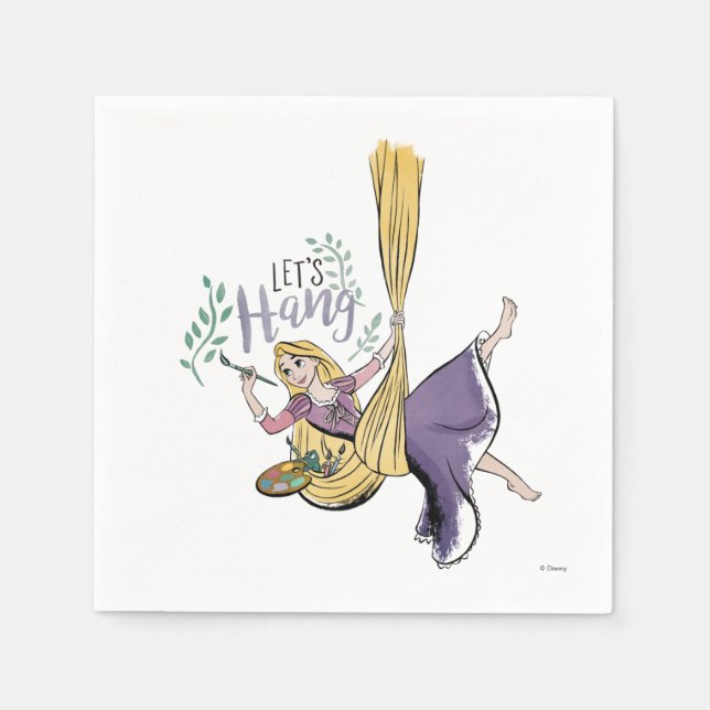 Rapunzel Painting "Let's Hang" Napkin (Front)