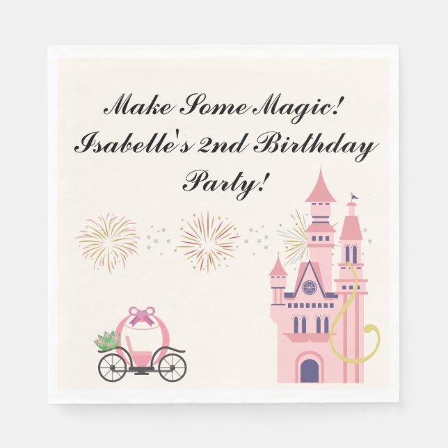 Rapunzel Party Personalized Napkins (Front)