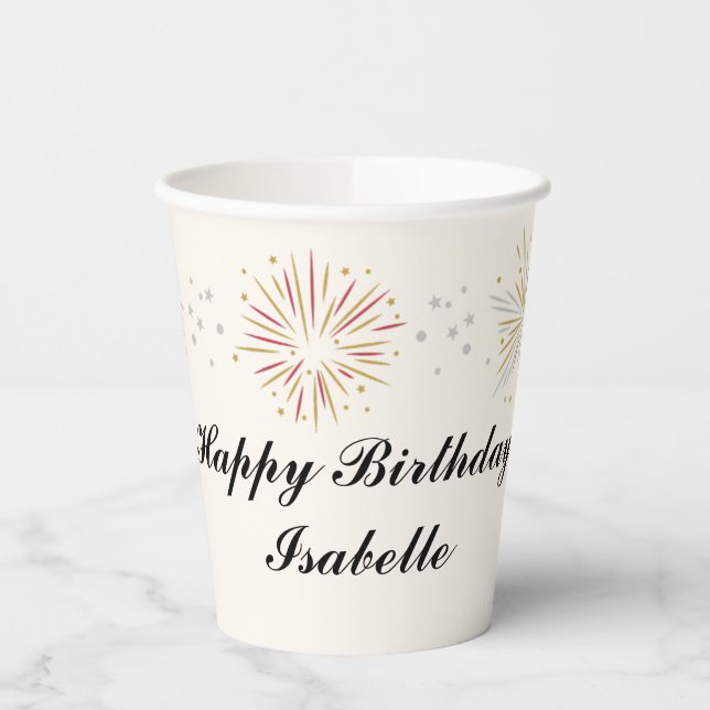 Rapunzel Party Personalized Paper Cups (Left)