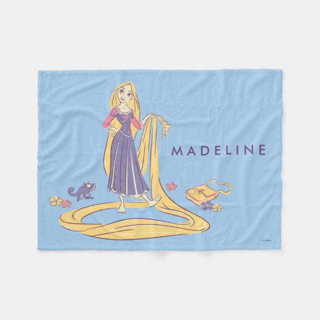 Rapunzel & Pascal Purple Pastels Fleece Blanket (Front (Horizontal))
