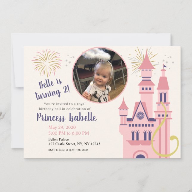 Rapunzel Photo Anniversaire Fête Invitation (Devant)