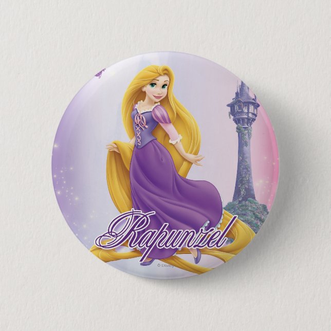Rapunzel Princess 2 Inch Round Button (Front)