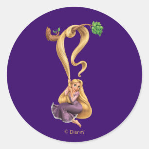 Rapunzel Swinging from Branch 2 Classic Round Sticker