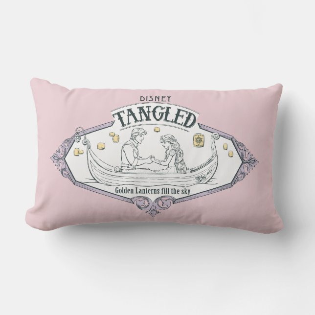 Rapunzel | Tangled Golden Lanterns Fill the Sky Lumbar Pillow (Front)