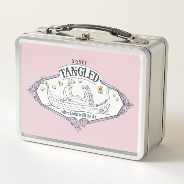 Rapunzel | Tangled Golden Lanterns Fill the Sky Metal Lunch Box (Front)