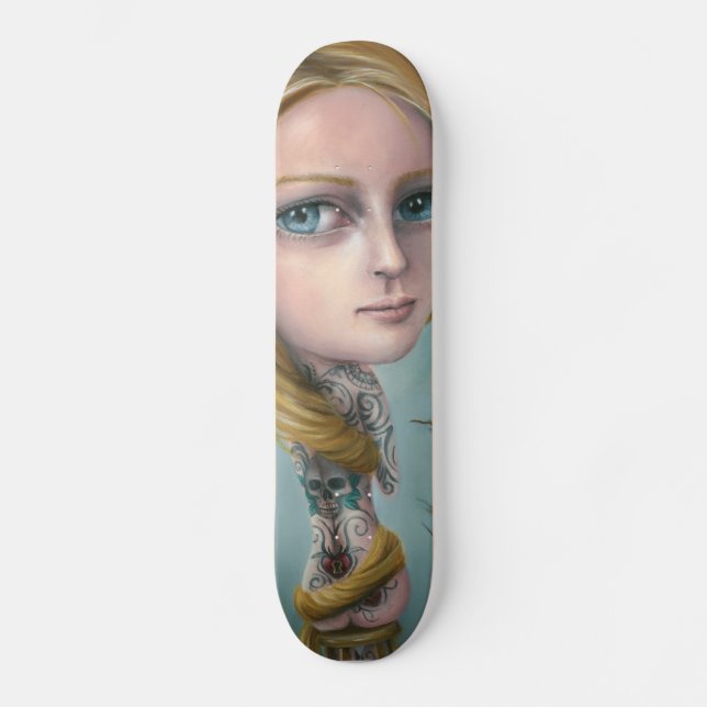 Rapunzel the Tattoo Girl Skateboard (Front)