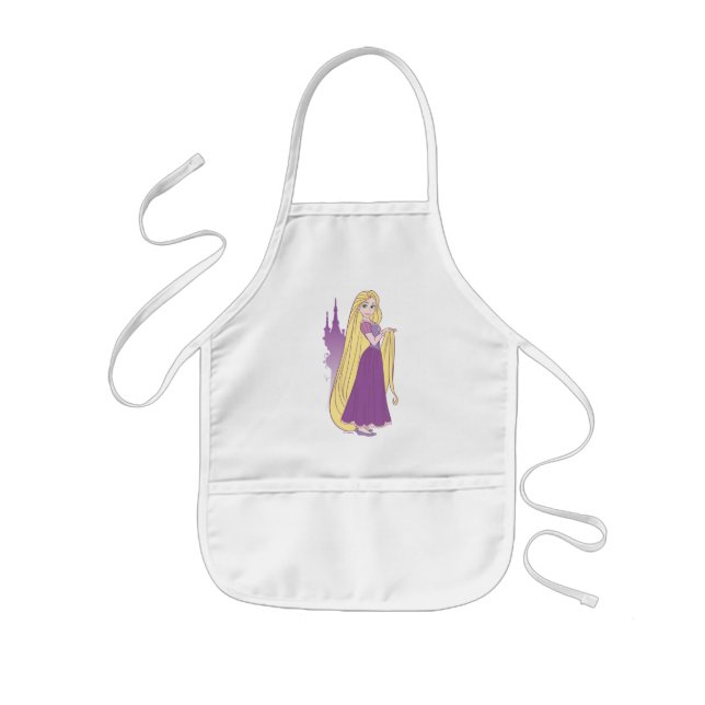 Rapunzel & Tower Graphic Kids Apron (Front)