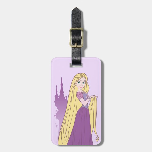 Rapunzel & Tower Graphic Luggage Tag (Front Vertical)