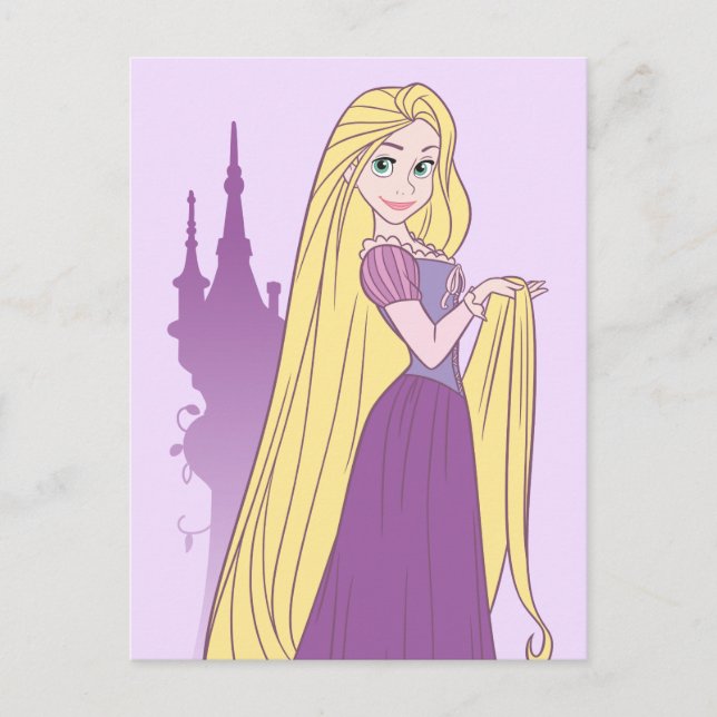 Rapunzel & Tower Graphic Postcard (Front)