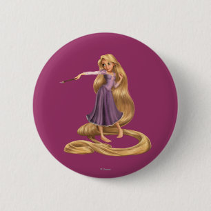 Rapunzel with Paintbrush 2 Inch Round Button