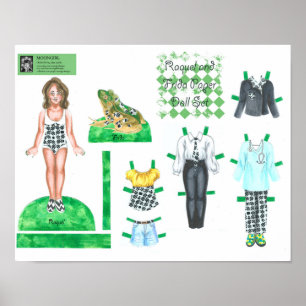 Raquel and Frida Paper Doll Set - Play or Display Poster