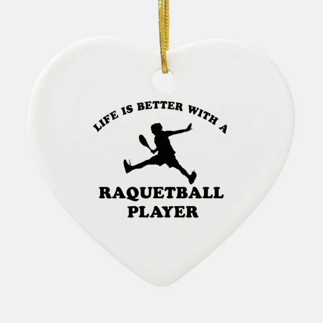 Raquetball Vector designs Ceramic Ornament (Front)