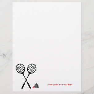 Raquette de Badminton et flyer personnalisé
