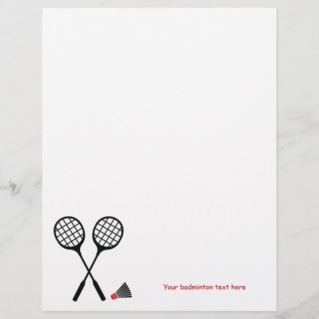 Raquette de Badminton et flyer personnalisé (Devant)