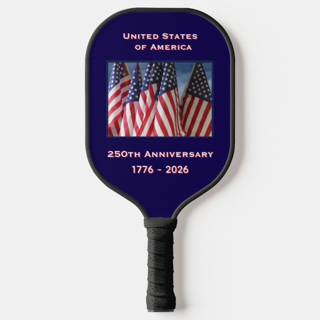 Raquette De Pickleball 250e anniversaire USA Patriotic American Flags (Recto)