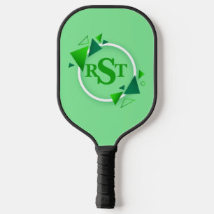 RAQUETTE DE PICKLEBALL 3 LETTRE MONOGRAPHIQUE INITIALE FEUILLE BLANCHE VE