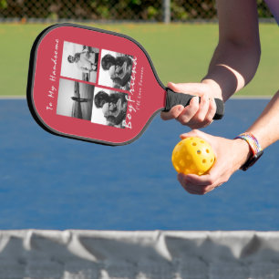 Raquette De Pickleball 4-Photo Collage Forever Boyfriend Saint-Valentin