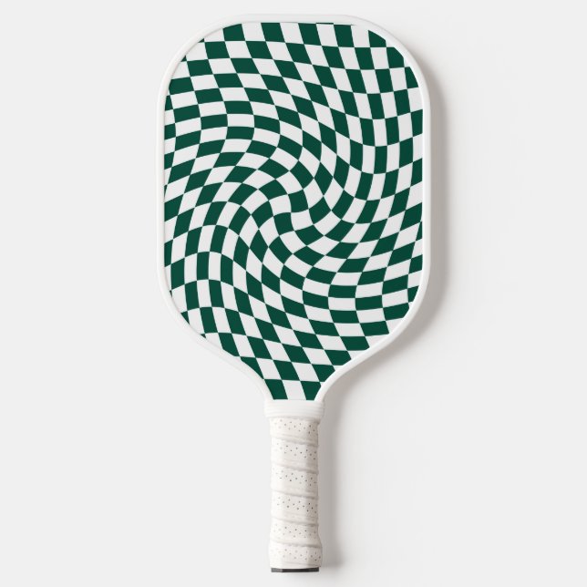 Raquette De Pickleball À damiers de vérification de la collection Emerald (Recto)